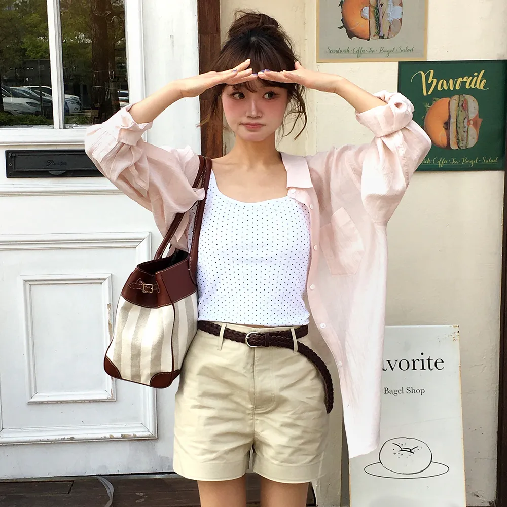 MONGDOL light pink outer shirt product photo